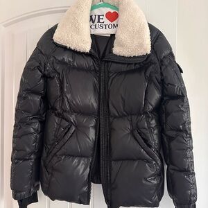 S13 Puffer Jacket with faux shearling collar